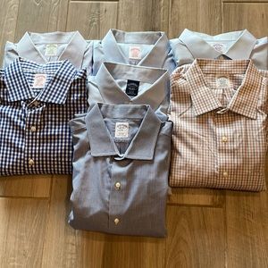 Lot of 7 Brooks Brothers non-iron dress shirts